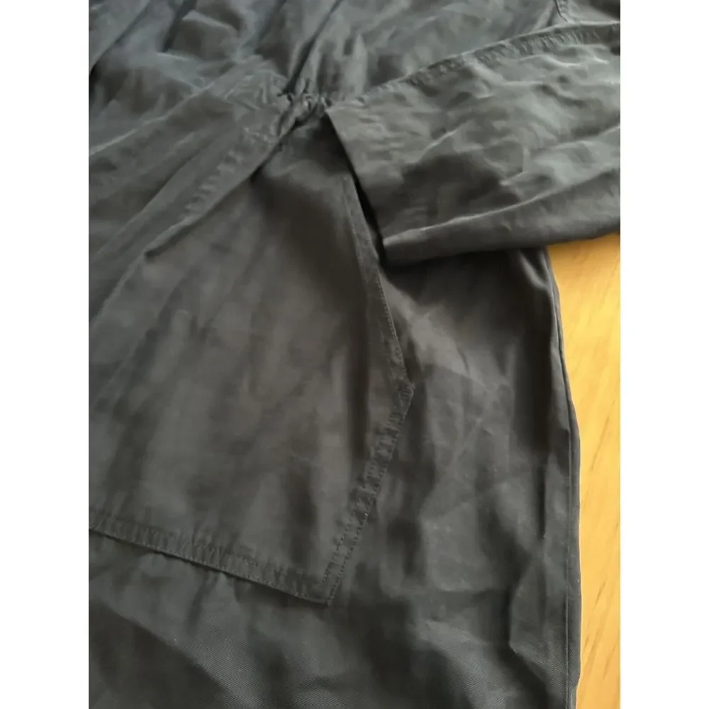 LANE BRYANT Women 18‎ Jacket Navy Blue Open Front Drawstring Cinch Waist